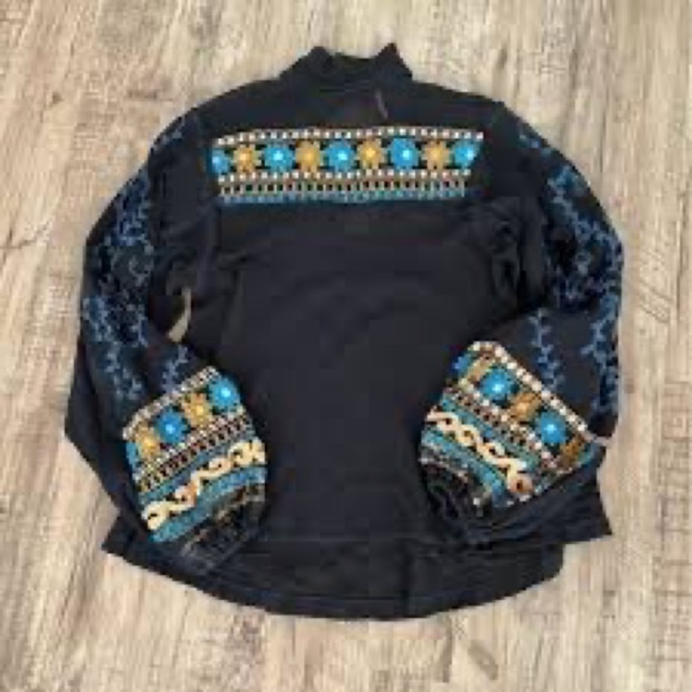 Free People Embroidered Top